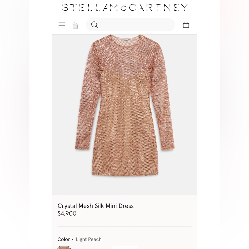 Stella McCartney Gold Mini Dress